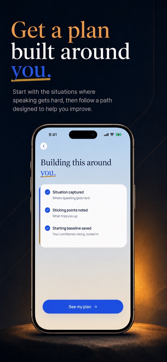 QuickWit plan screen showing a personalized starting plan